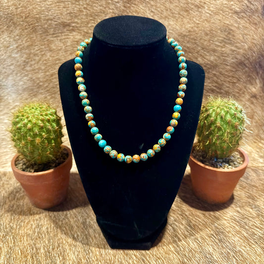 15" Handmade 8mm Gemstone Necklace