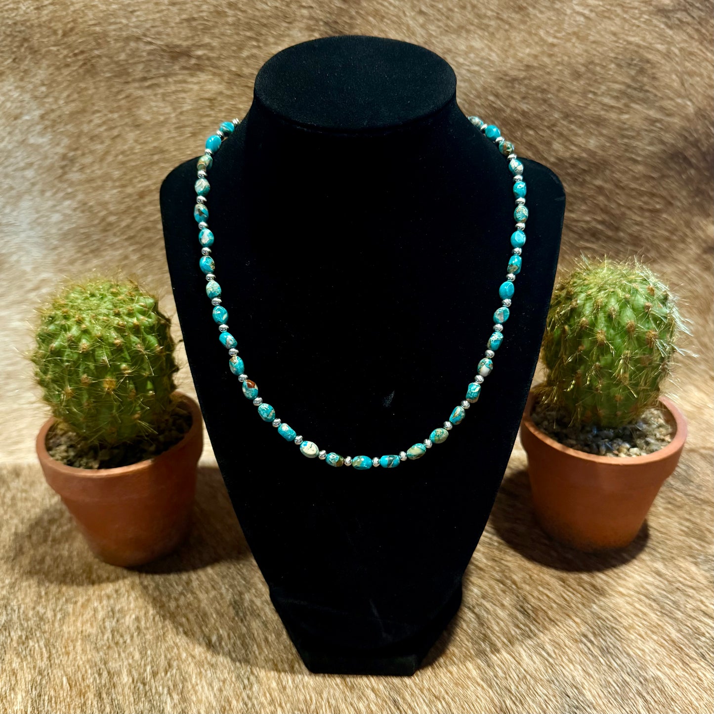 16" Handmade Navajo Gemstone Necklace