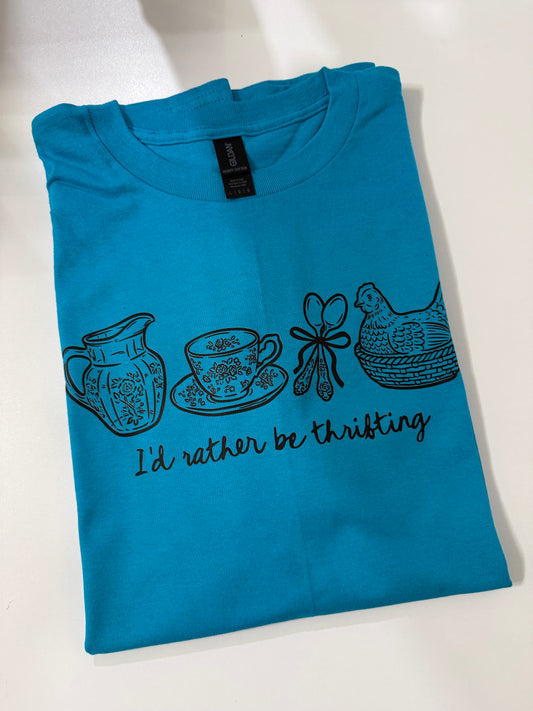Id Rather Be Thrifting | Comfort Colors Tee, Gildan Sweatshirt or Hoodie