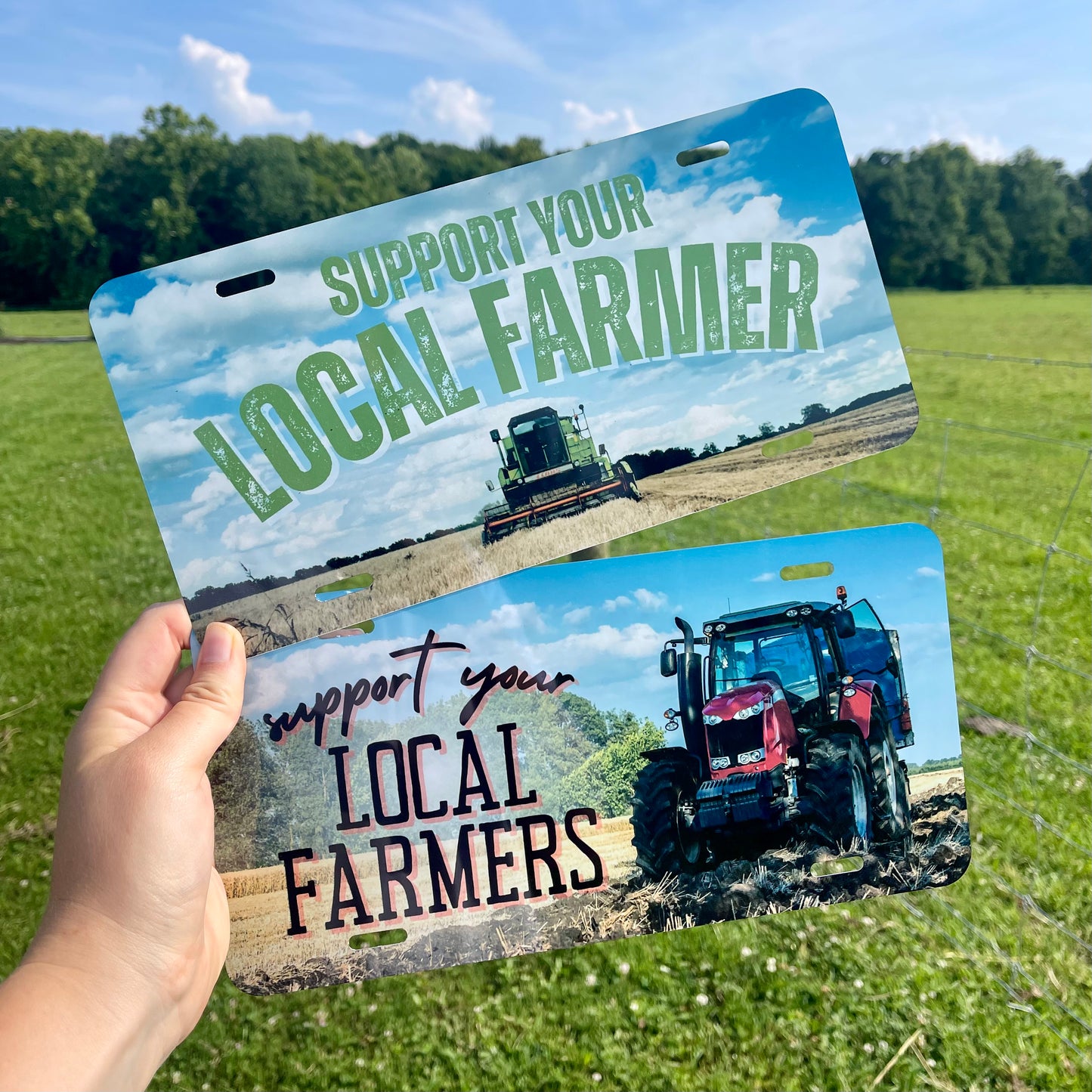 Support Your Local Farmer License Plate