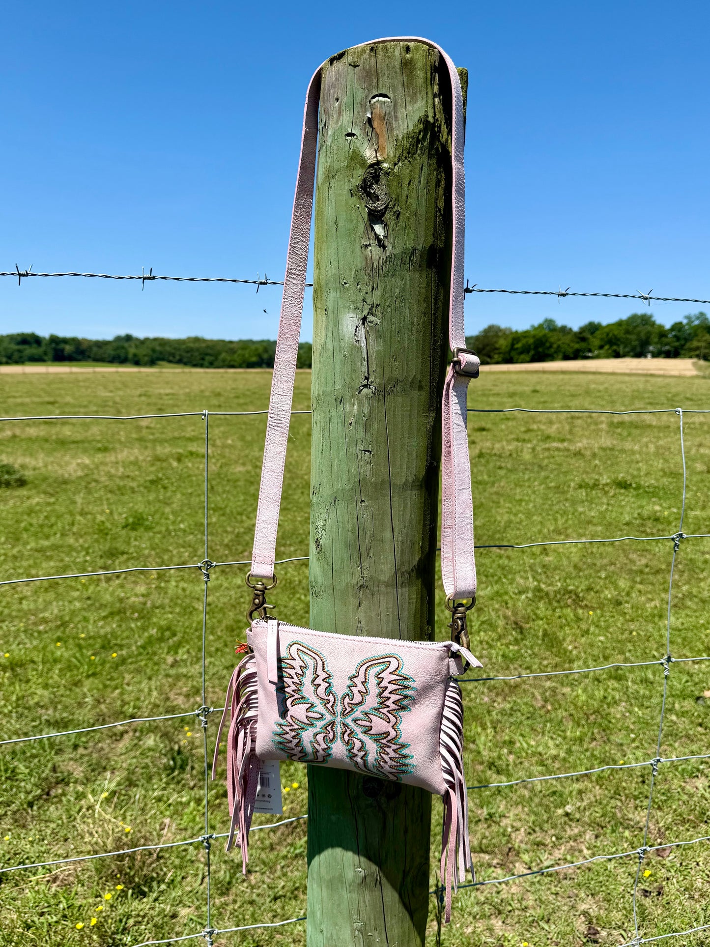 Thunderfly Fringed Leather Crossbody Purse