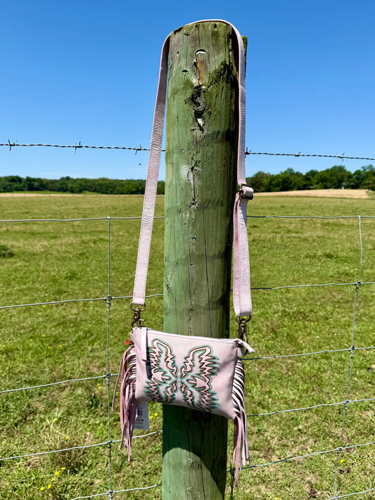 Thunderfly Fringed Leather Crossbody Purse
