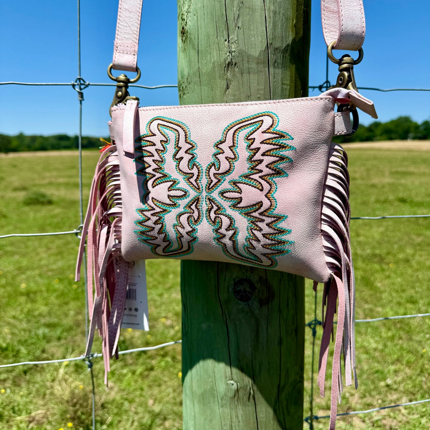 Thunderfly Fringed Leather Crossbody Purse