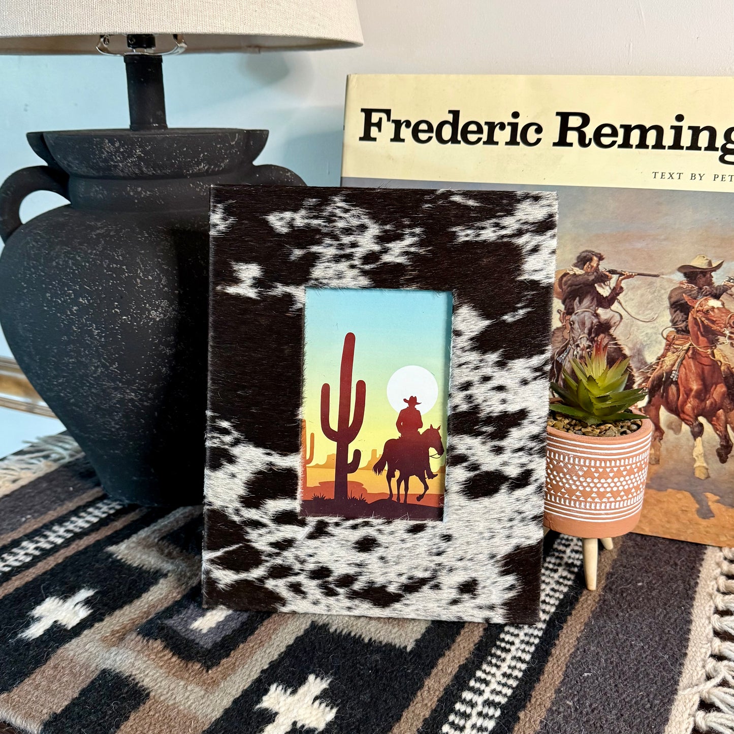 Cowhide 4x6 Picture Frame