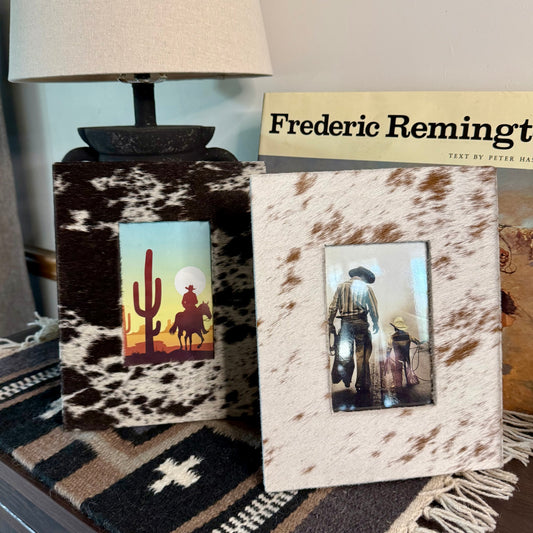 Cowhide 4x6 Picture Frame