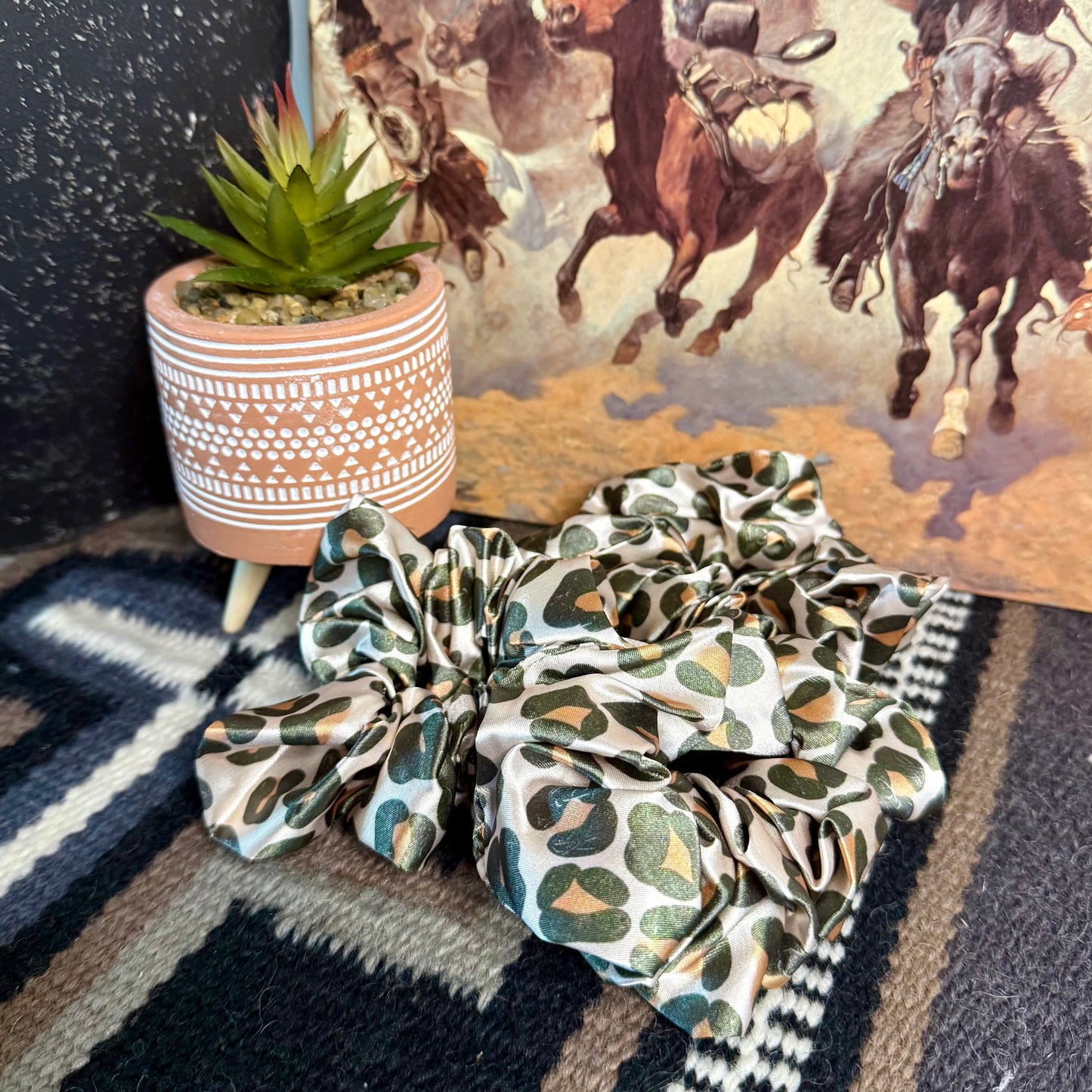 Western-Themed Silk Polyester Hair Ties