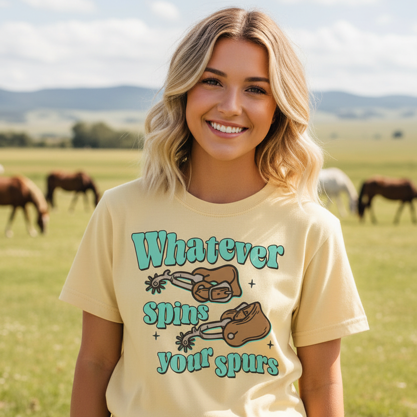 Whatever Spins Your Spurs | Personalized Apparel