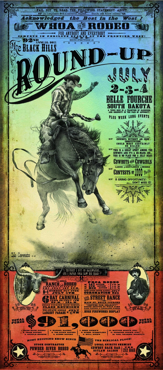 Belle Fourche South Dakota Rodeo Poster