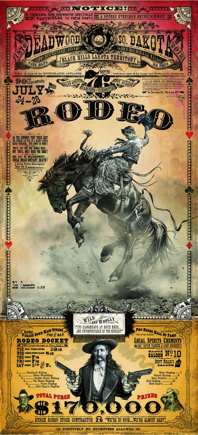 2012 Deadwood South Dakota Rodeo Poster