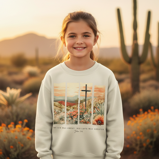 Youth His Love Was Greater John 3:16 | Comfort Colors Tee, Gildan Sweatshirt or Hoodie
