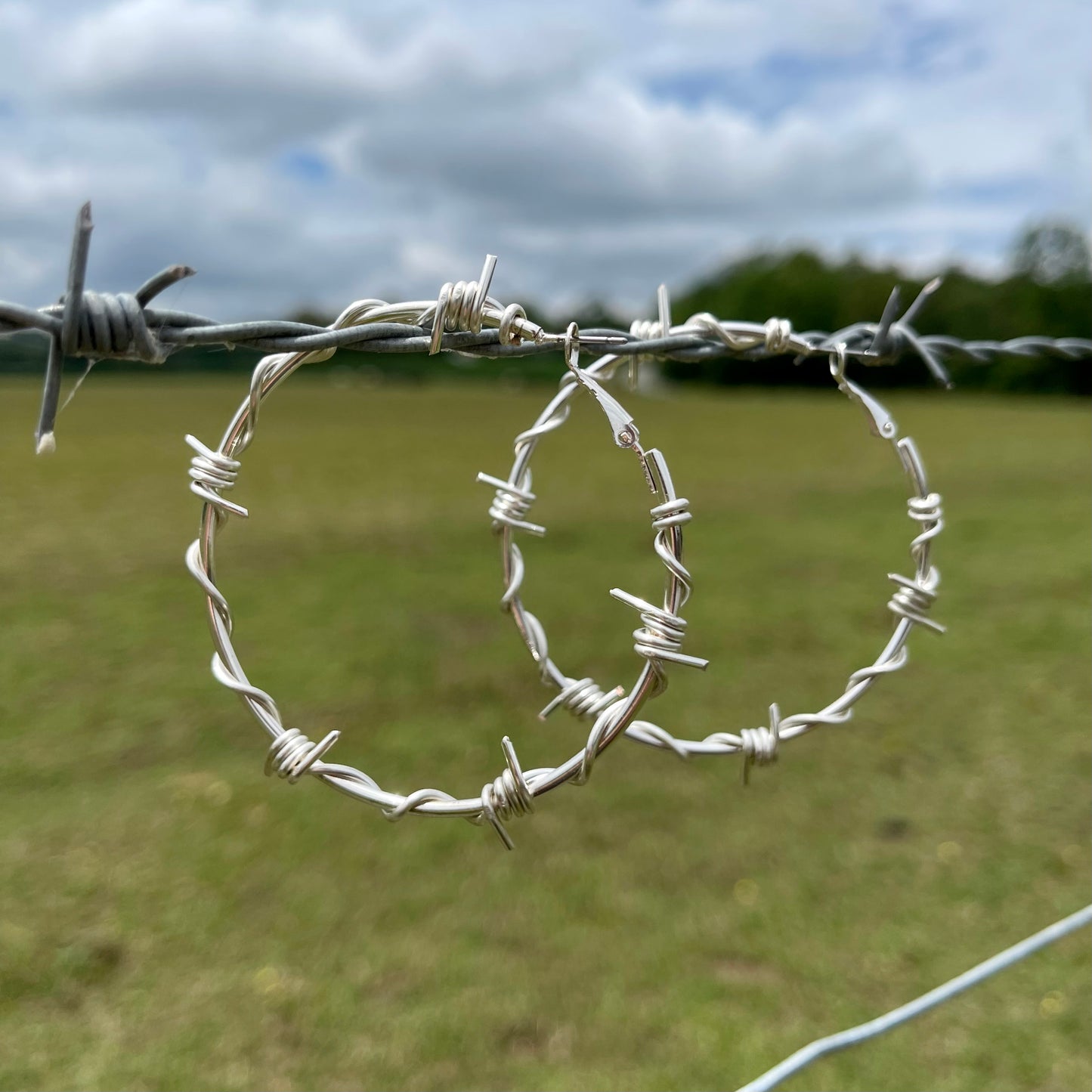 Barbwire Hoop Earrings